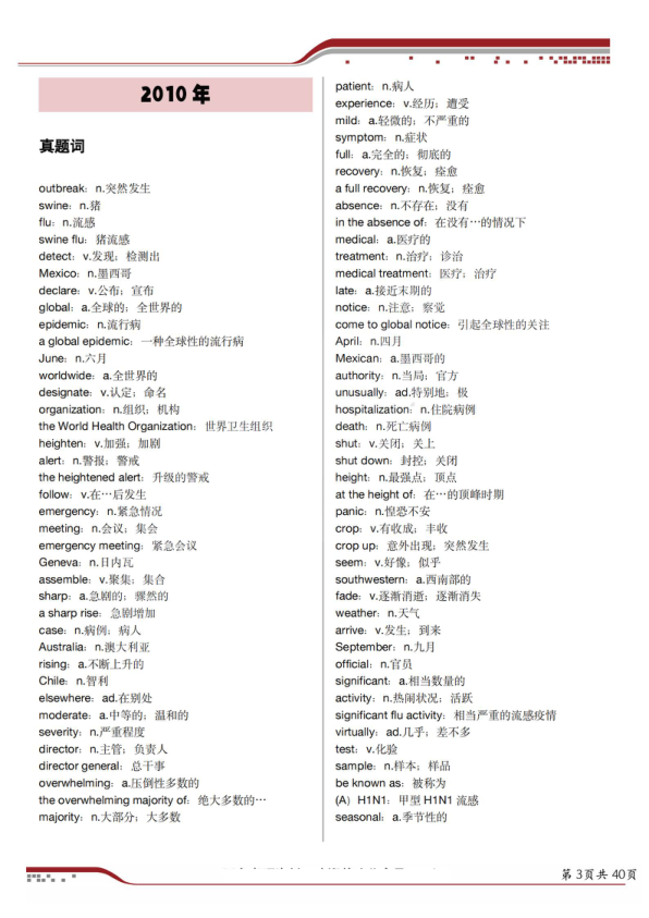 26考研英语二完型短语单词整理(一烫)