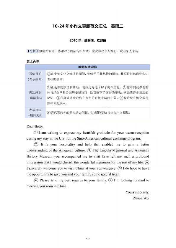 26考研潘赟小作文真题范文英语二(利之)