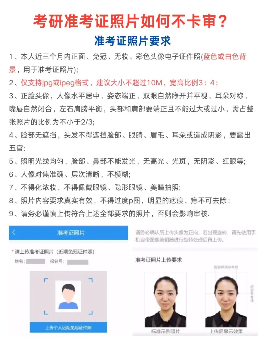 网上确认正式开始！证件照审核又严格了~