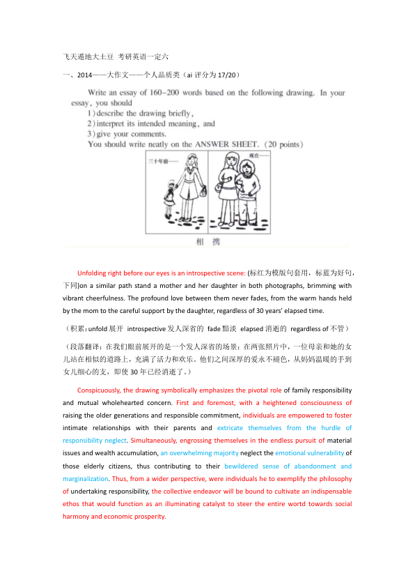 26考研2013大作文+高级表达