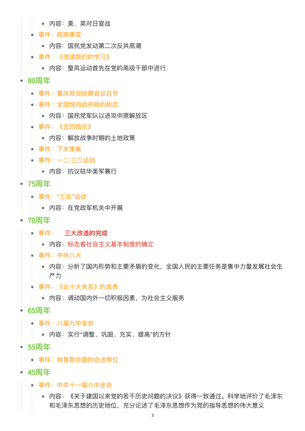 26考研周年纪念大事件(重点选题题考点)