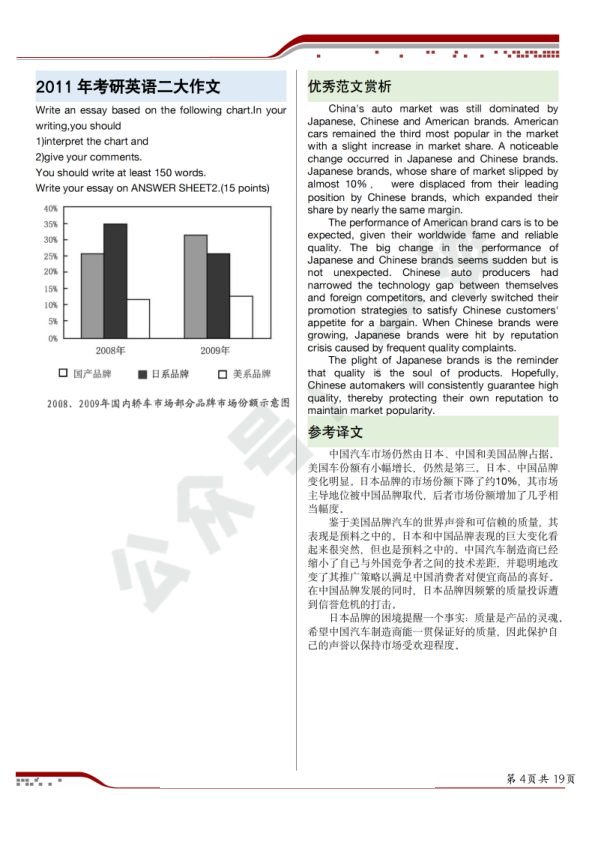 26考研英语二历年真题大作文范文2010-2025(一烫)