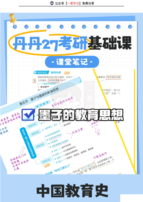 27考研教育学丹丹中教史墨子的教育思想(1)