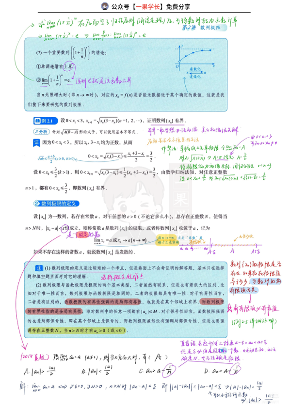 27考研30讲题型方法：数列极限1（重难点）