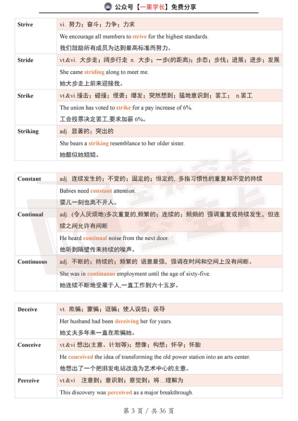 27考研空卡易混淆词词组辨析