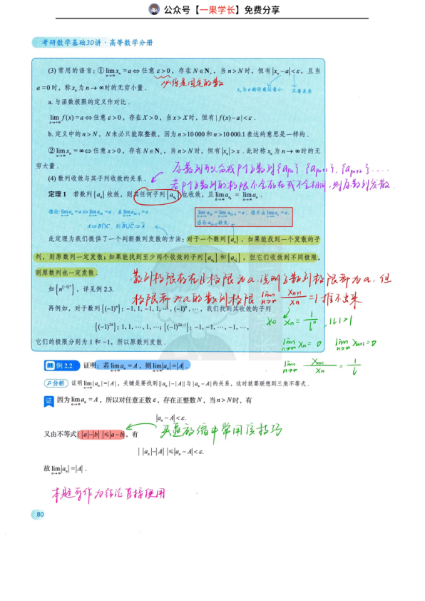 27考研30讲题型方法：数列极限1（重难点）