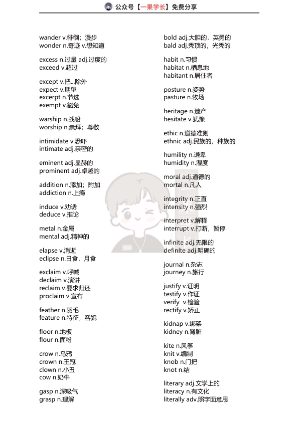 27考研易混词汇总