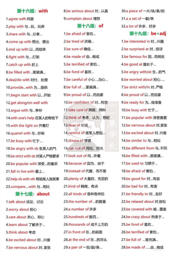 27考研英语-重点短语