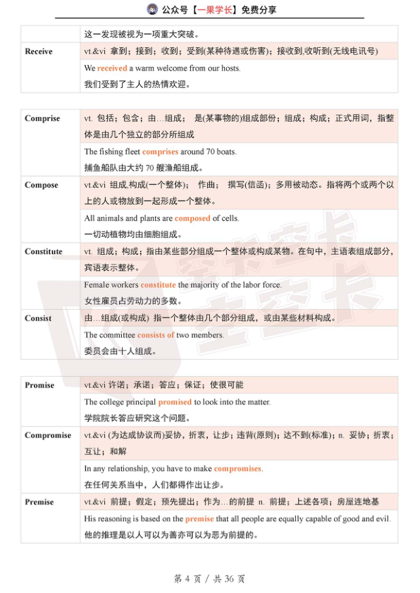 27考研空卡易混淆词词组辨析