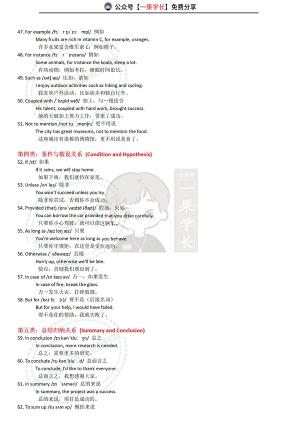 27考研74个必须掌握的逻辑词汇总