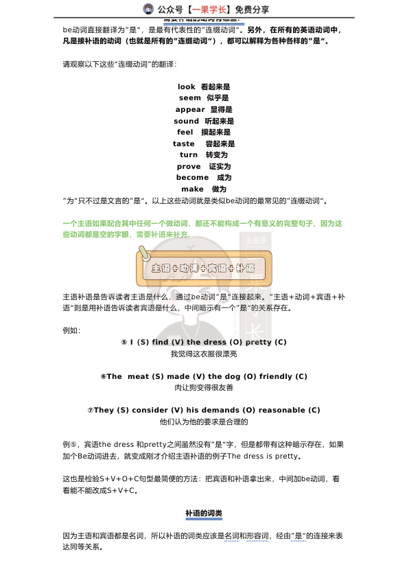 27考研语法简单句的五种基本句型