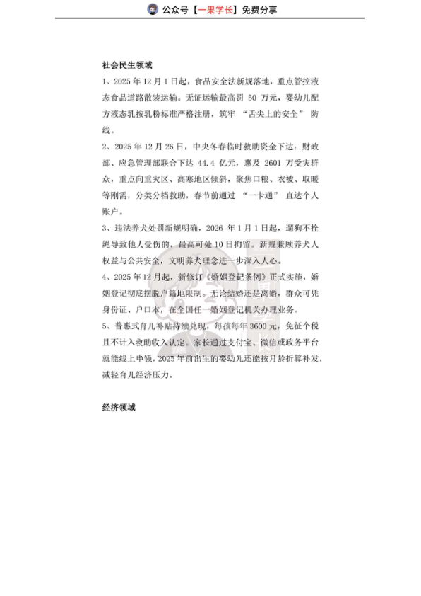 27考研2025年12月时政热点