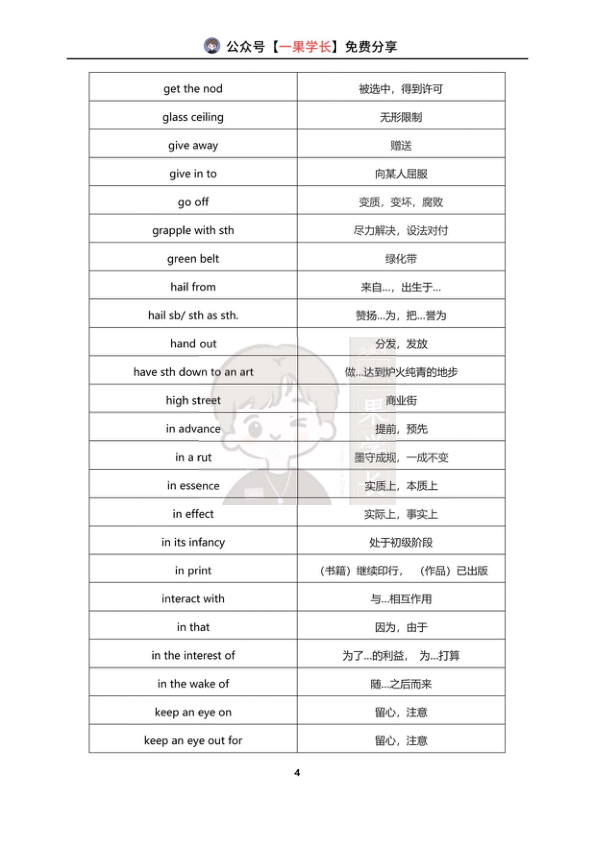 27考研真题高频词组汇总英一&英二