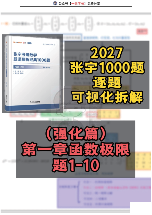 27考研张宇1000题函数极限强化题1-10