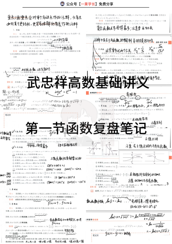 27考研武忠祥基础讲义第一节函数复盘笔记