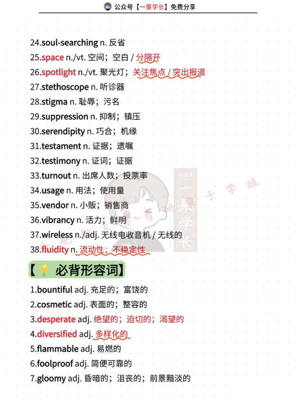 27考研核心词汇