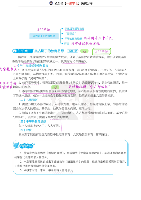 27考研丹丹外教史 311 奥古斯丁的教育思想