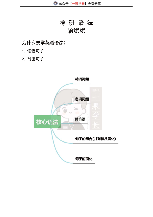 27考研多分頡斌斌语法笔记