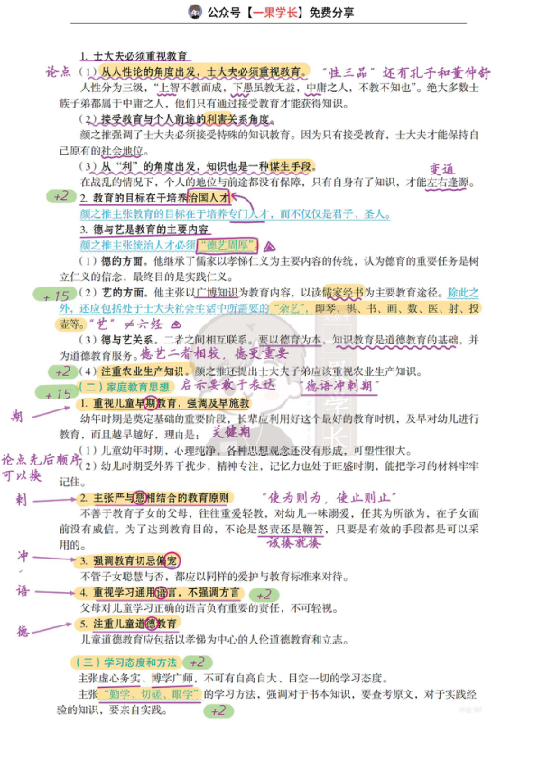 27考研丹丹中教史第四章颜之推的教育思想