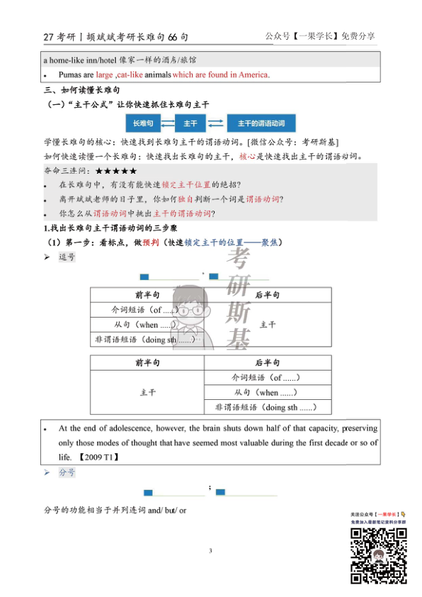 27考研颉斌斌长难句理论+66句(1-20)