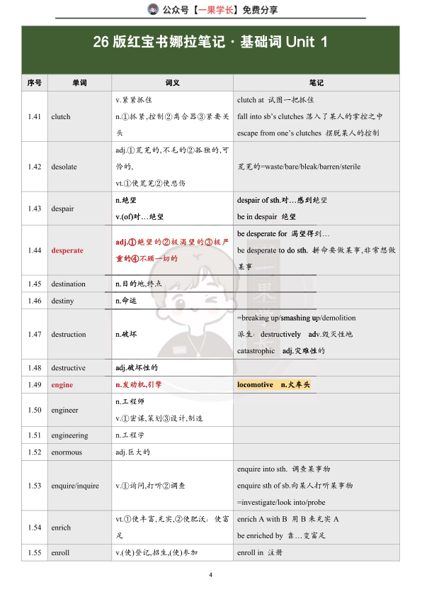 27考研南山26娜拉红宝书笔记：基1【对应27版基20】