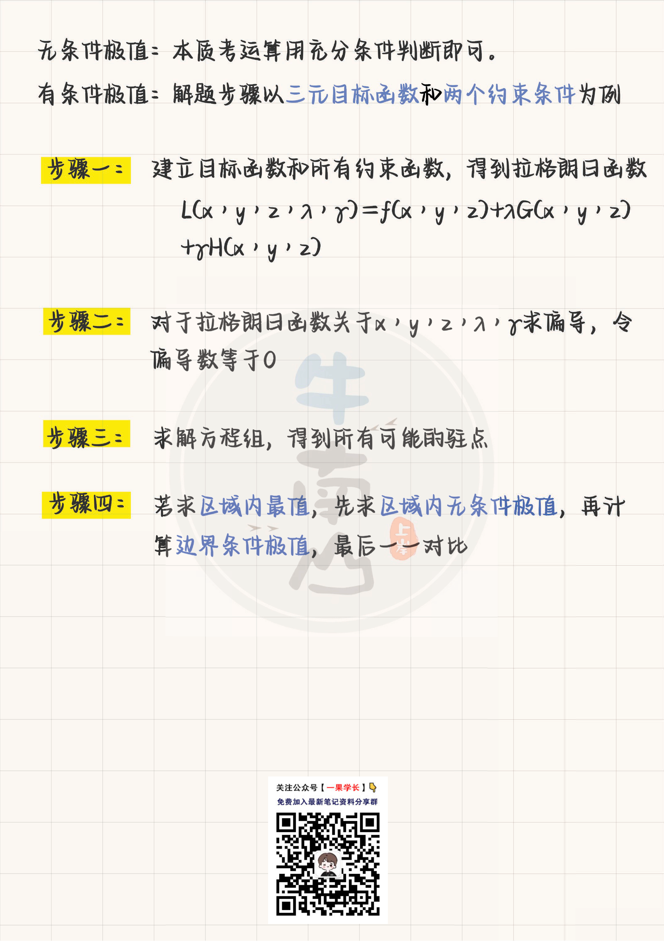 27考研南山一元函数与多元函数的极值、最值+