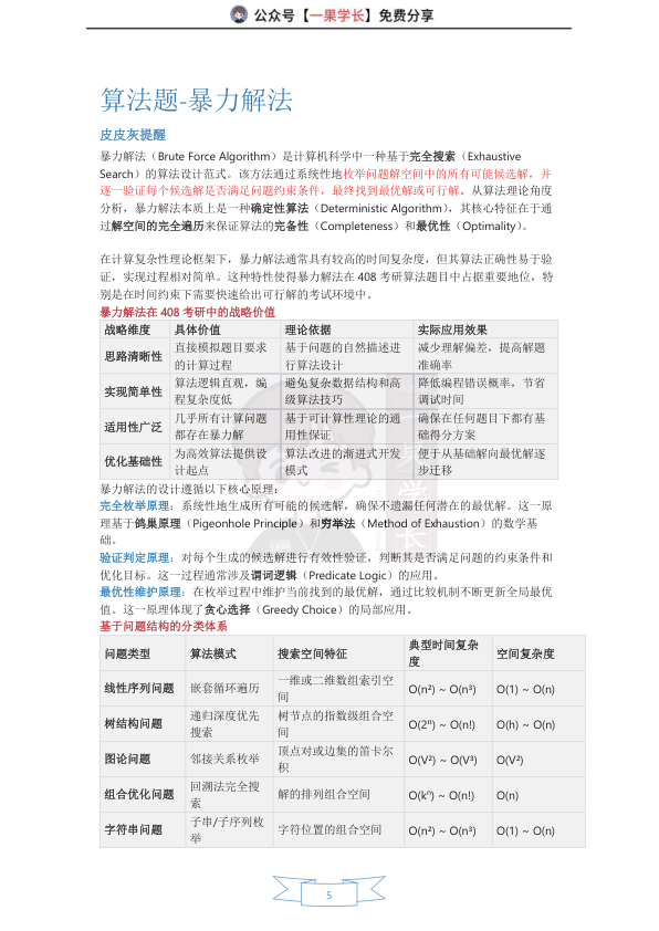 27考研408灰灰【算法题-速通】暴力解法