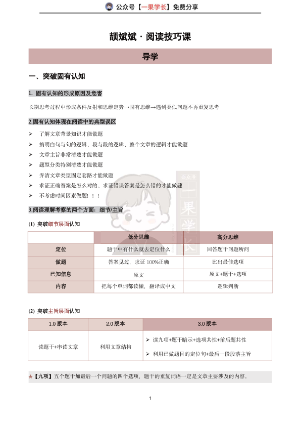 27考研研途可期颉斌斌阅读技巧笔记