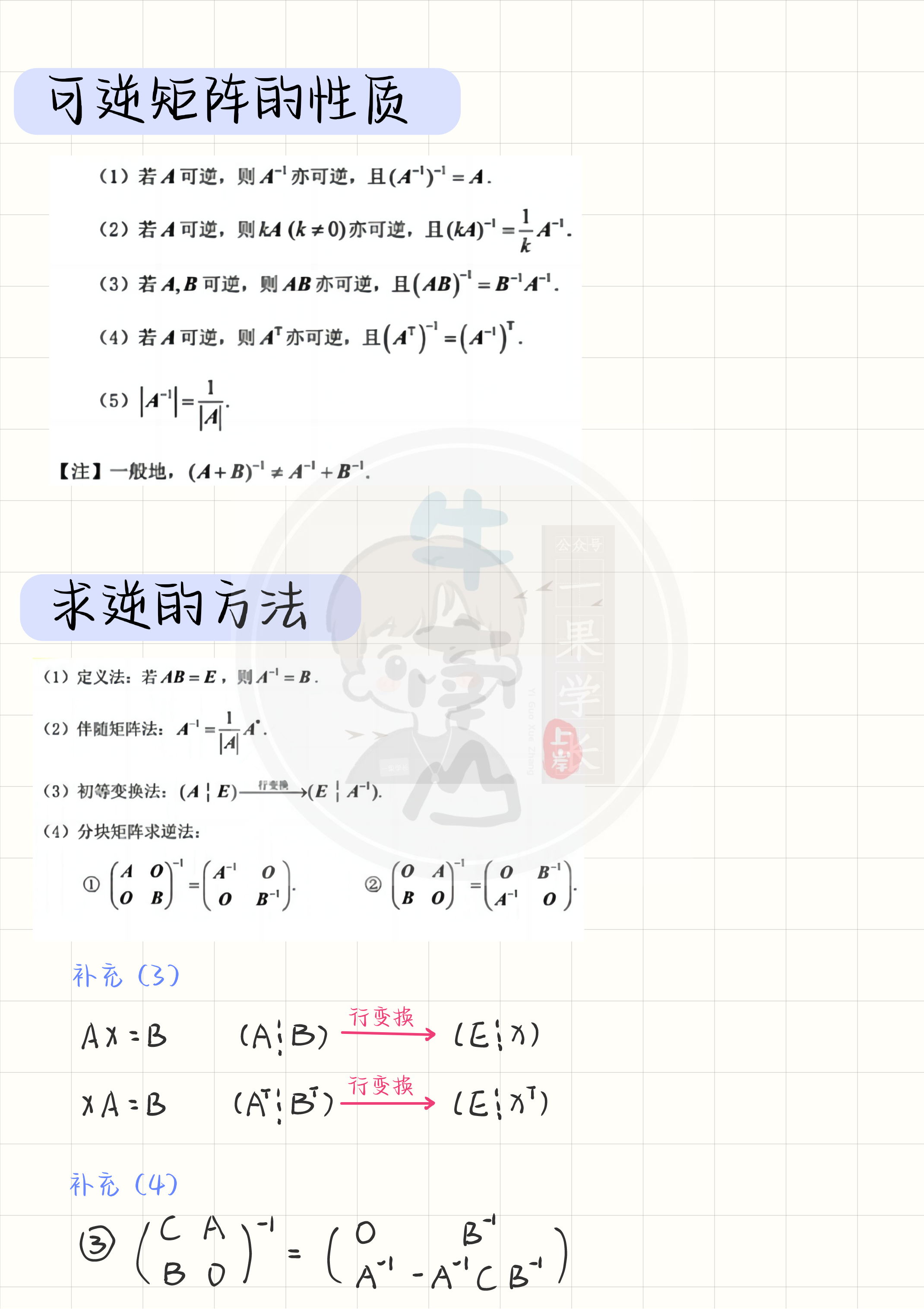 27考研南山快速求解逆矩阵