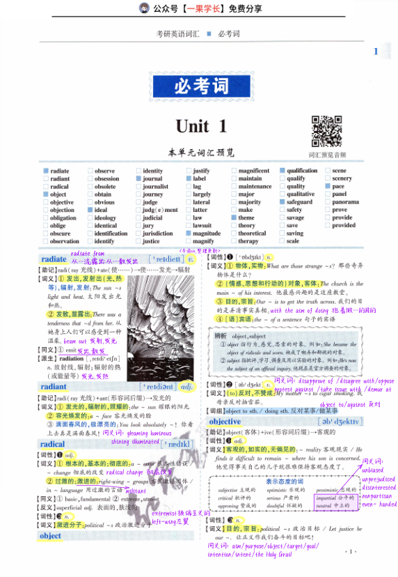 27考研娜拉红宝书笔记U1（PDF标注版）（南山）