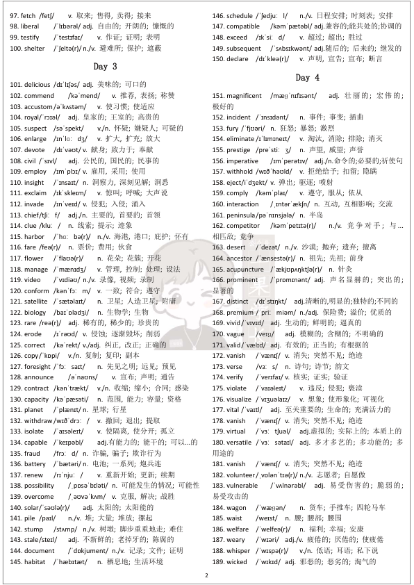 27考研1500核心词单词背诵