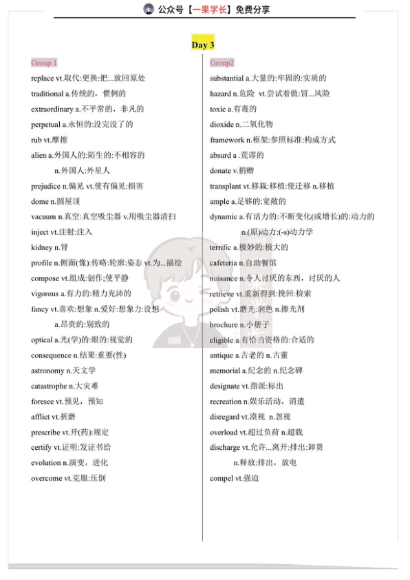 26四六级高频核心词