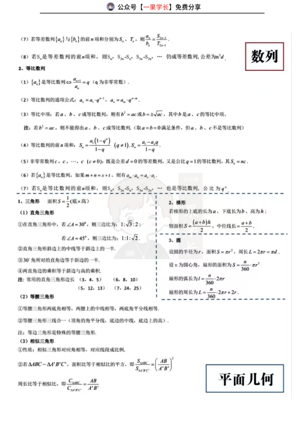 27考研管综核心数学公式汇总