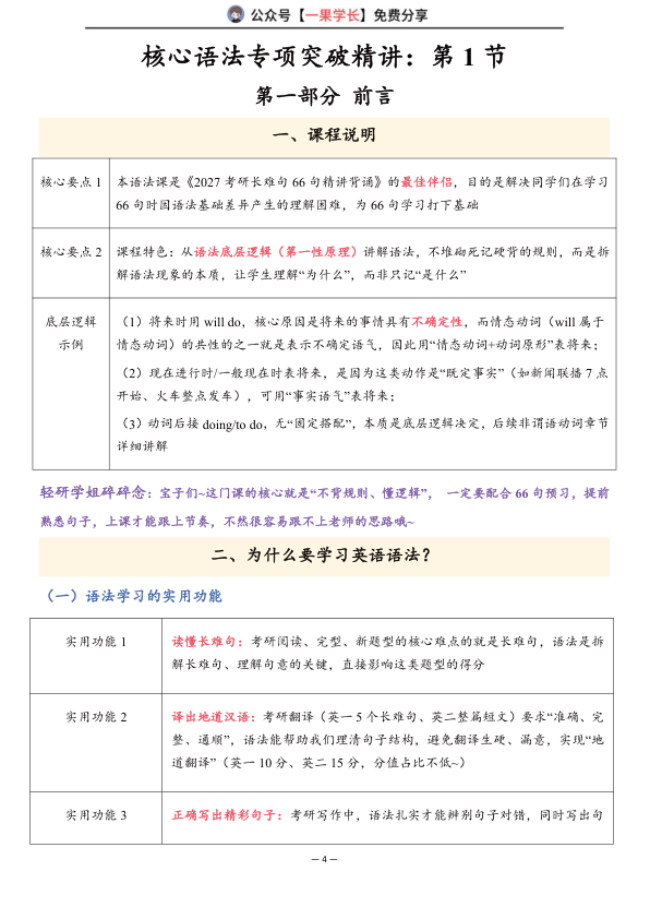 27考研颉斌斌核心语法专项突破