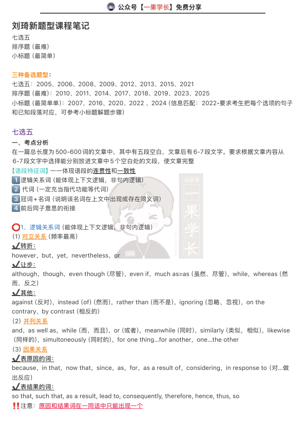 27考研刘琦新题型课程笔记