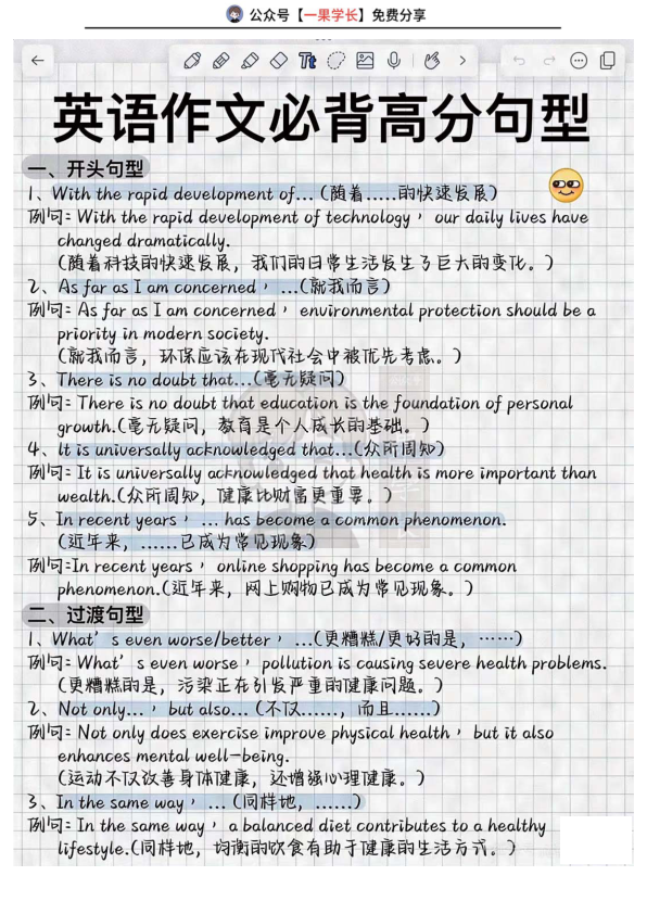 27考研英语必备高分句型