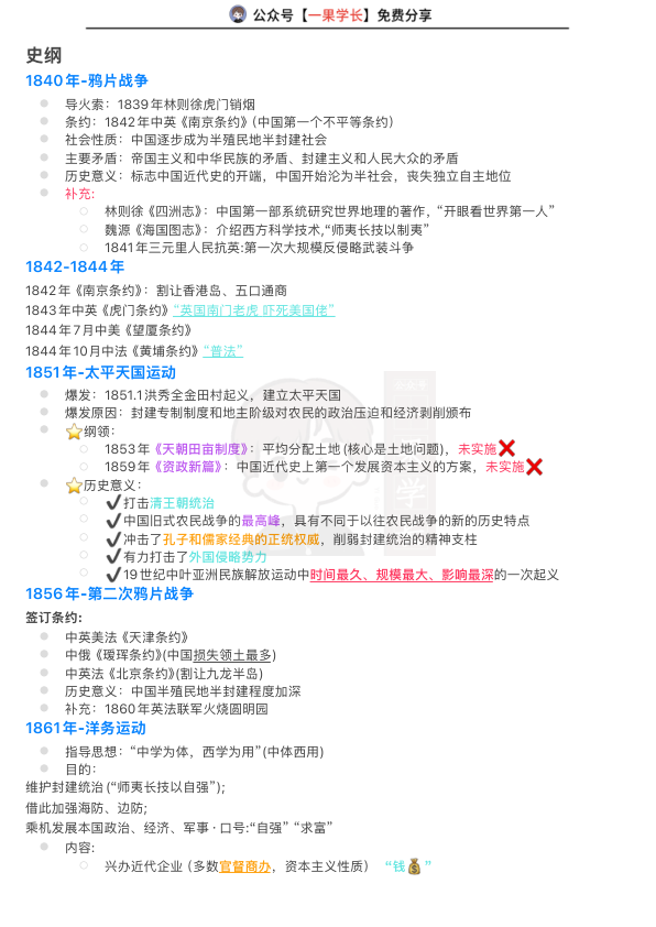 27考研政治史纲