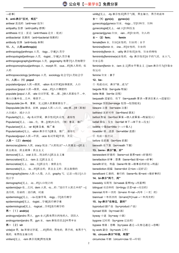 27考研英语词根+联想记忆