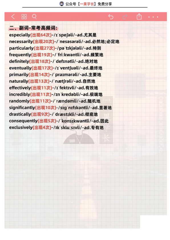 26四六级阅读高频词汇