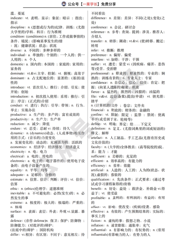 27考研词汇闪过词表(一烫)