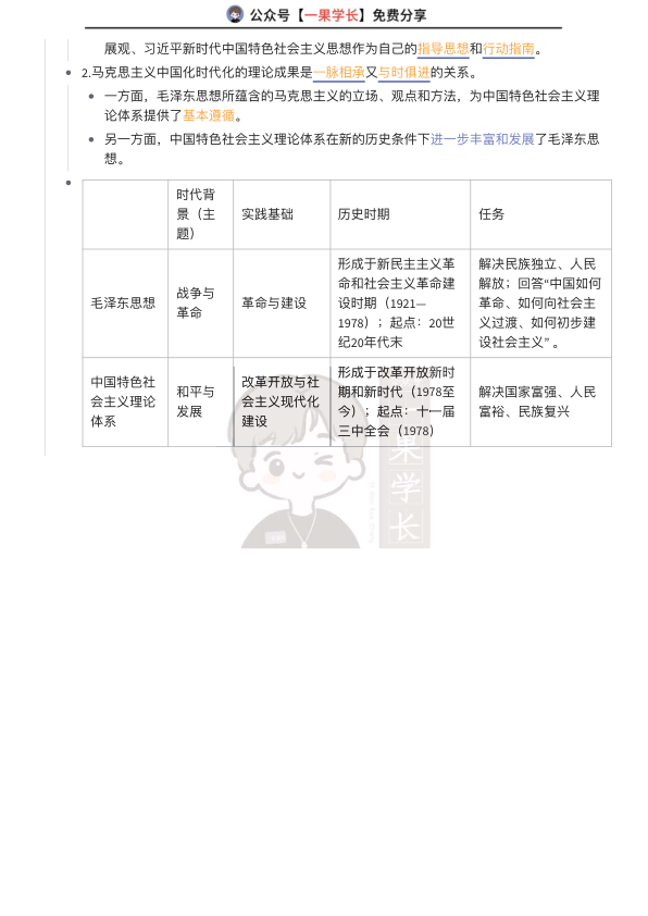 27考研毛泽东思想概论导论知识整理