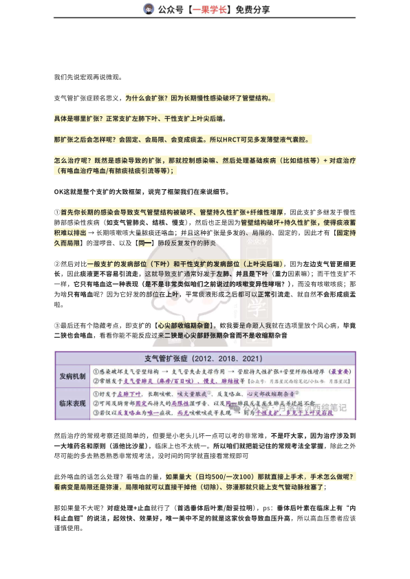 27考研西综ttsx月落5分钟吃透支气管扩张症