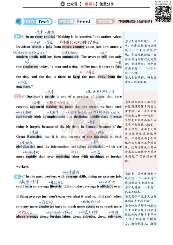 27考研研途可期2013年英语二Text1阅读中背单词