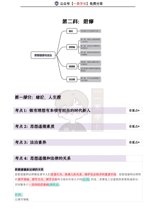 27考研徐涛强化班笔记-思修01(诗兄)