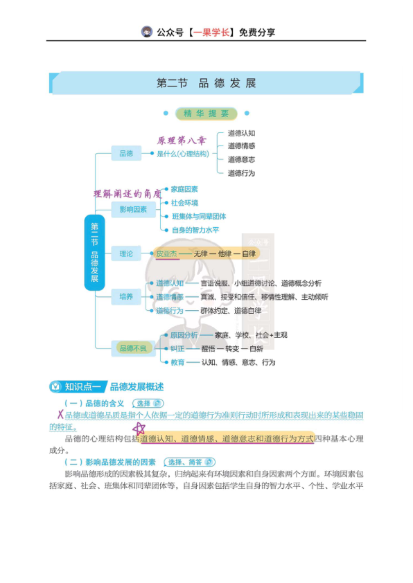 27考研丹丹教心 311品德发展