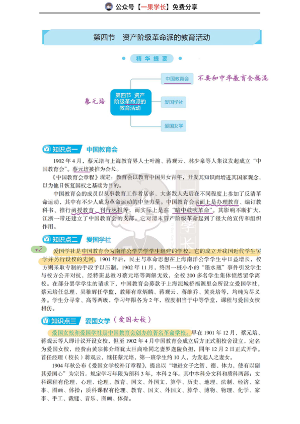 27考研丹丹中教史 资产阶级革命派的教育活动