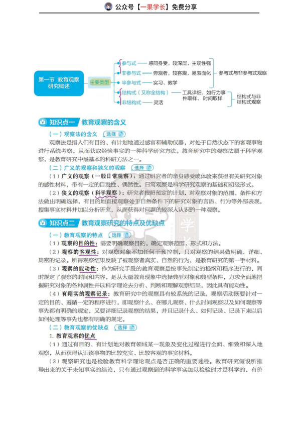 27考研丹丹311教研 教育观察研究概述