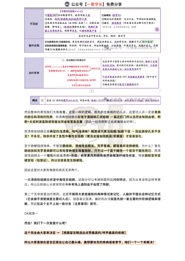 27考研西综ttsx月落10分钟吃透炎症性肠胃病