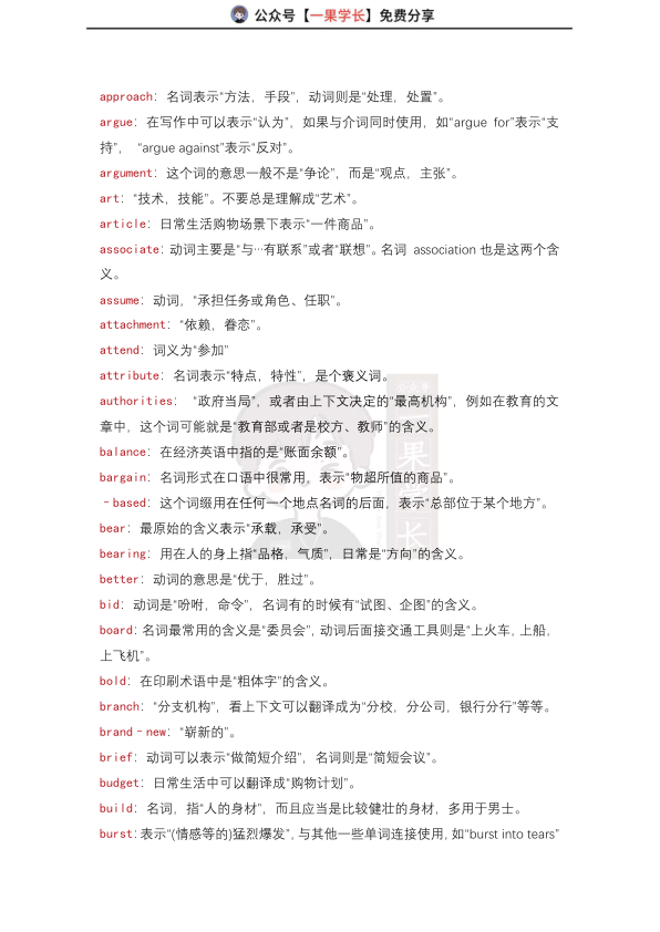 27考研英语真题考过20次以上的414个超高频词汇