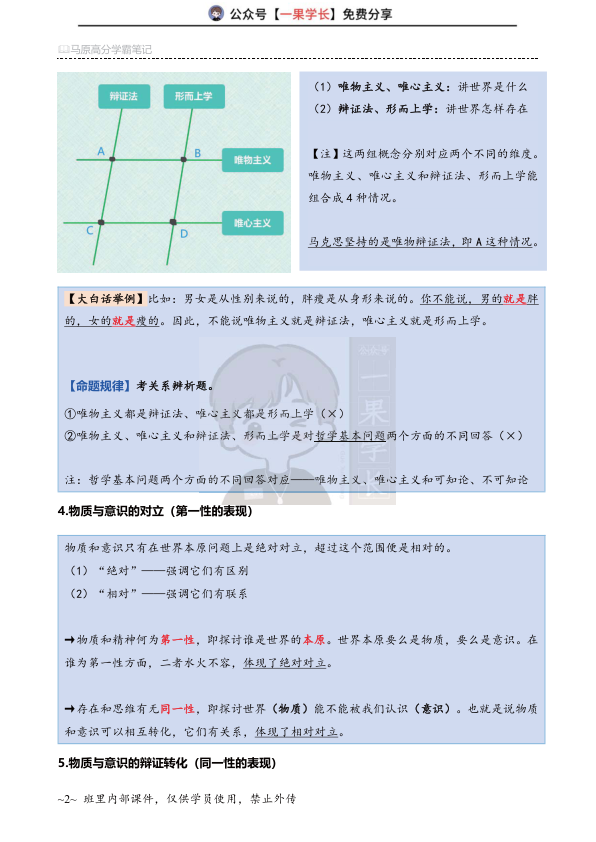 27考研苏一《学霸笔记》（马原合集）